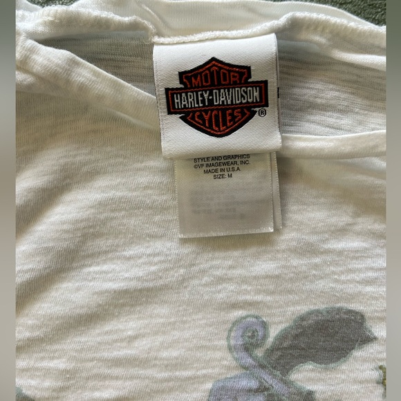Vintage Harley Davidson Women’s Medium Long Sleeve with Roses - Picture 4 of 9